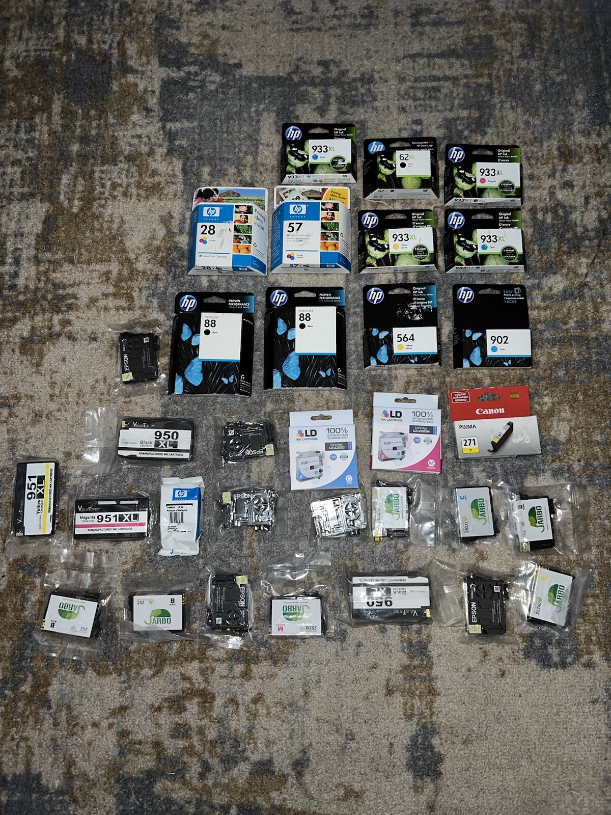 Printer Cartridge large bundle ALL NEW HP CANON JARBO