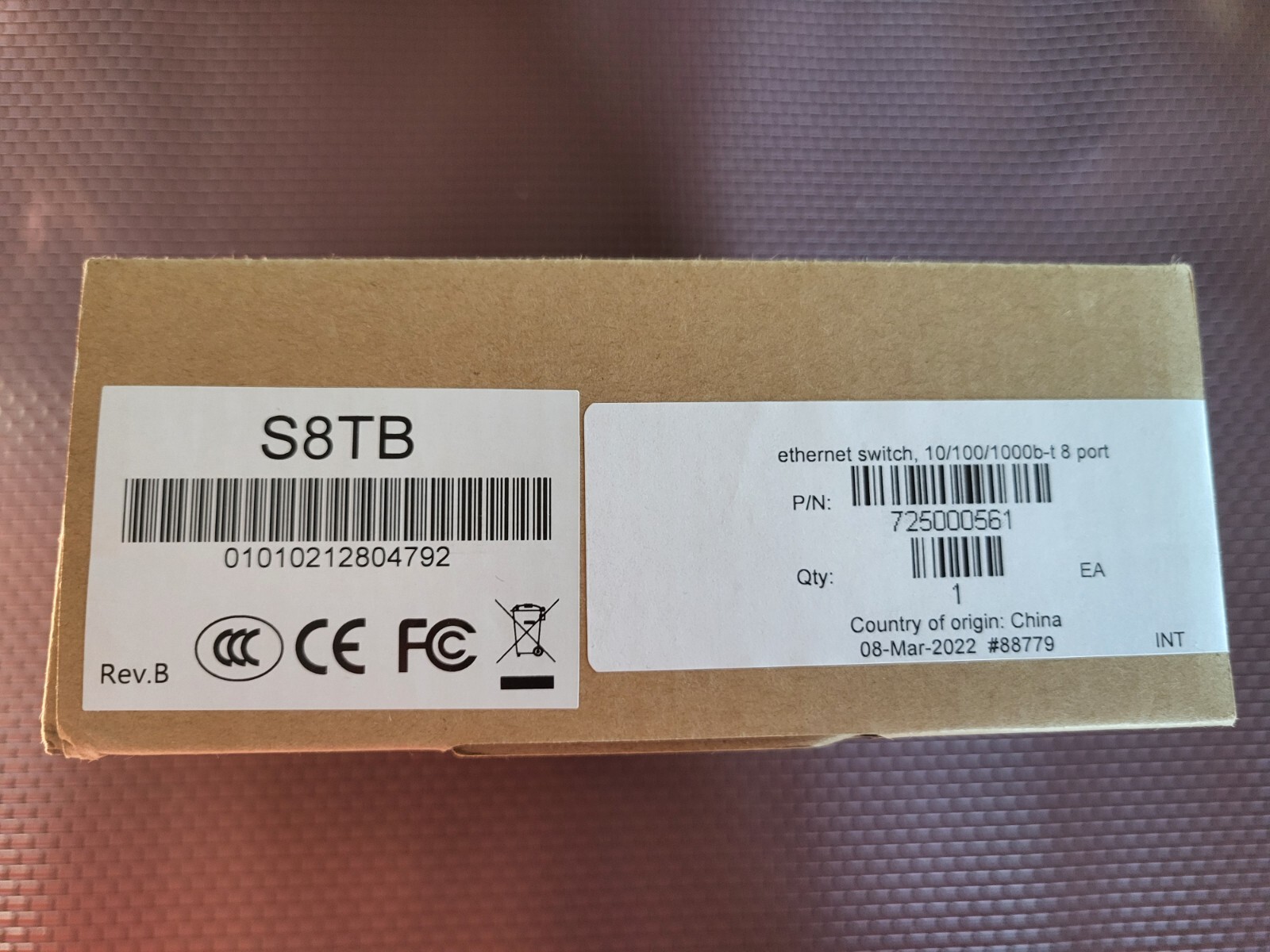 TRANSITION NETWORKS - S8TB - 8 Port Gigabit Ethernet Unmanaged Switch