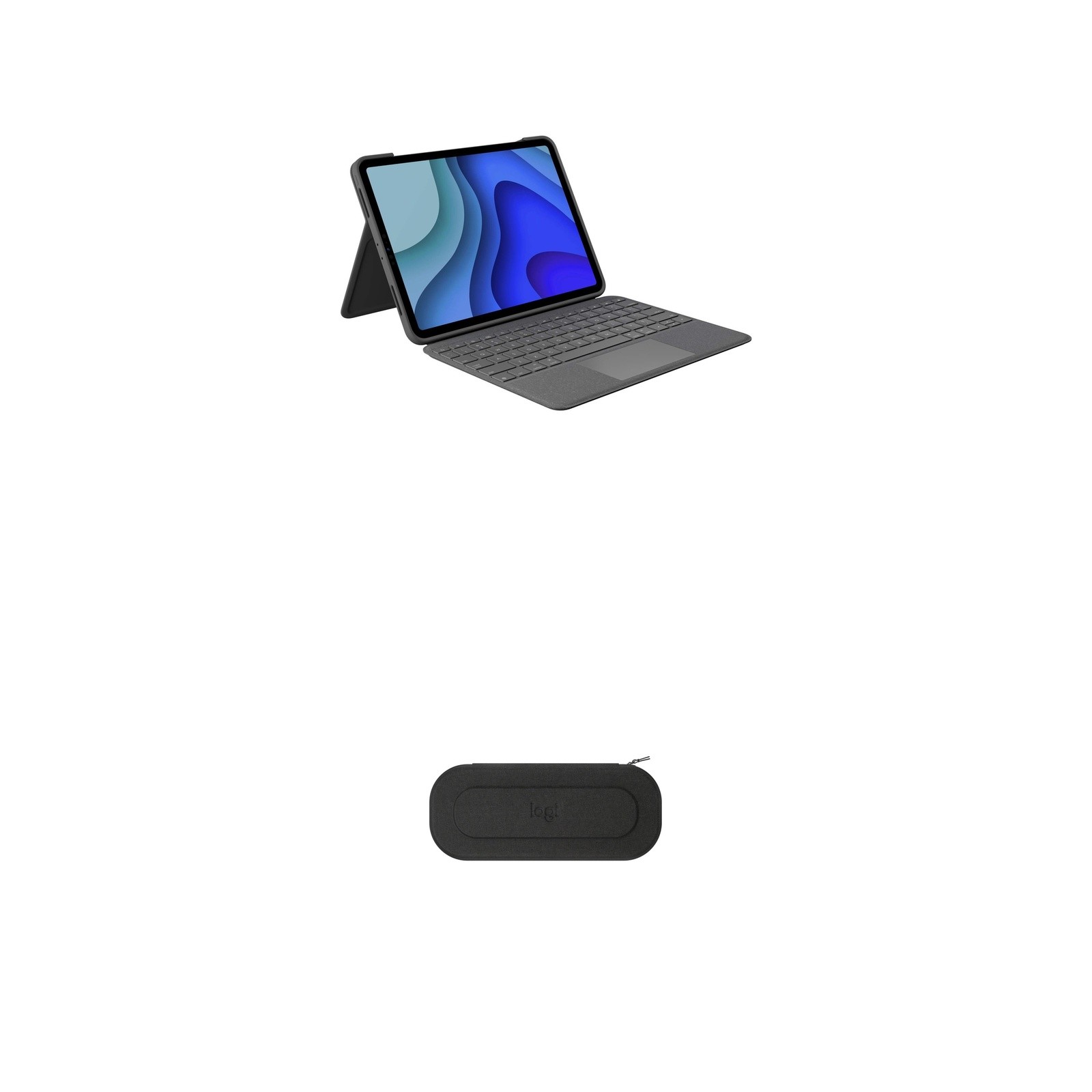 Logitech iPad Pro Bundle: Folio Touch + Protective Case - Grey