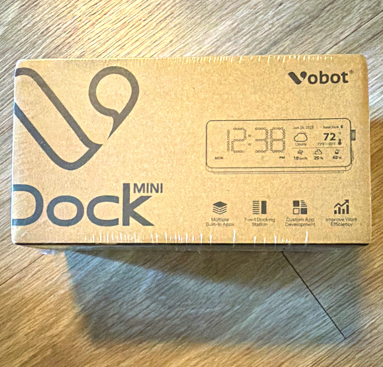 Vobot Mini Dock Docking Station Brown with Screen & Built-In Apps