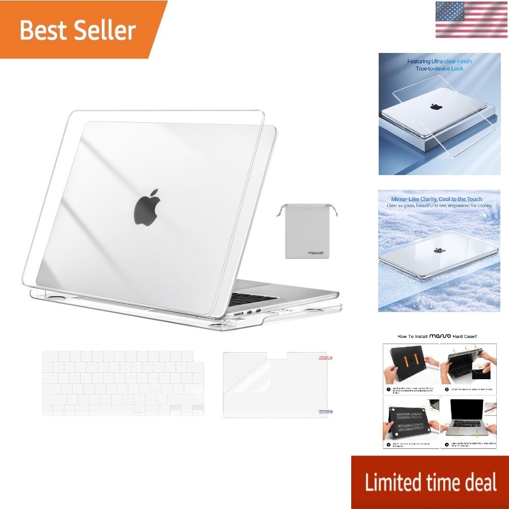 Scratch-Resistant Case Compatible with MacBook Air 15 inch M5 2026 M4 2025 M3...
