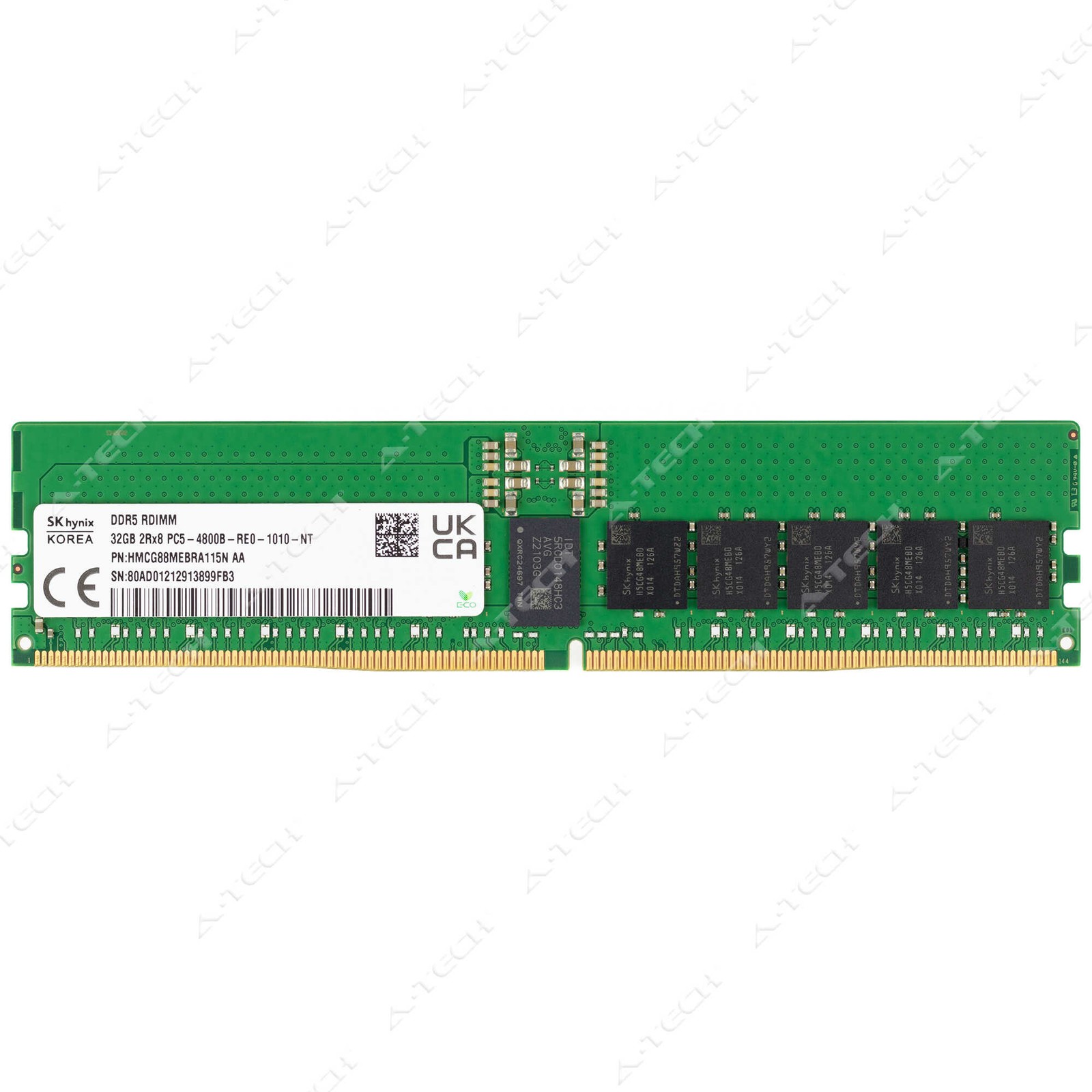 Hynix 32GB DDR5 4800MHz PC5-38400 2Rx8 EC8 RDIMM Server Memory RAM (HMCG88MEBRA)