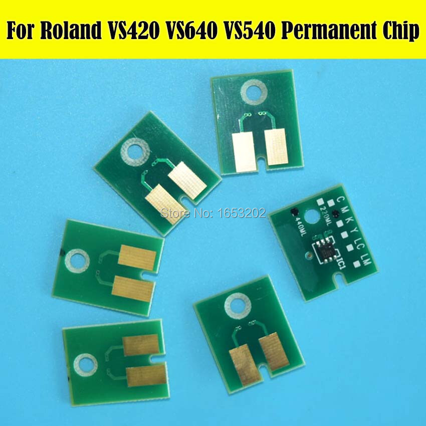 6PCS/Lot ARC Ink Cartridge Chip For Roland VS420 VS540 VS640 VS300 Printers