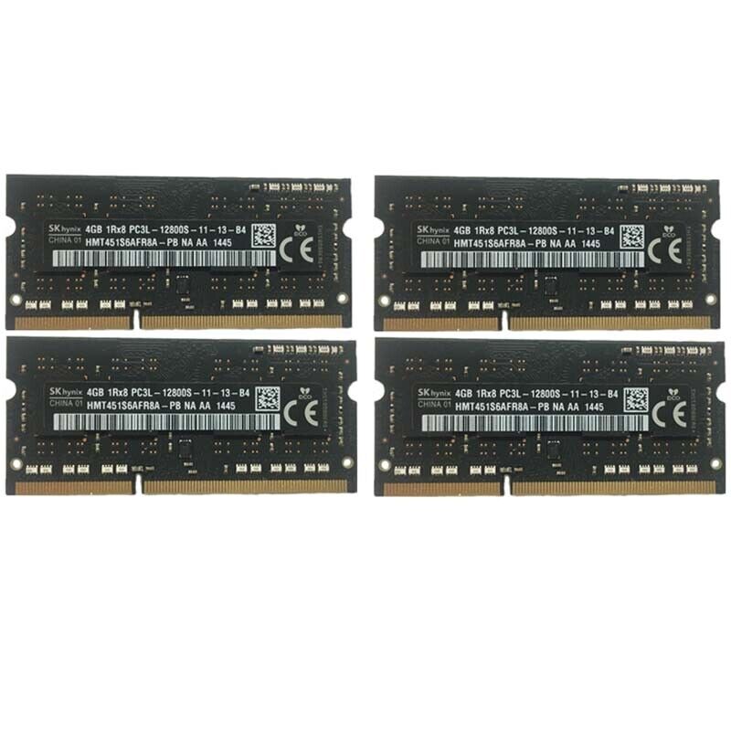 For SKHynix 4x4GB DDR3L 1600mhz 1RX8 PC3L-12800S 204pin Memory RAM SODIMM Laptop