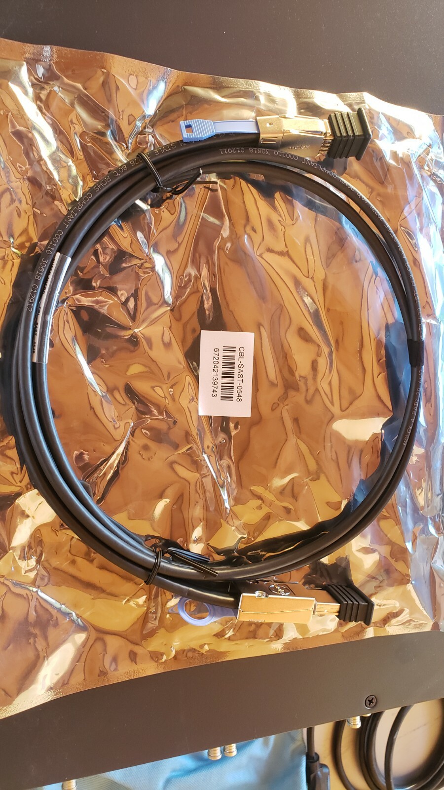 Supermicro CBL-SAST-0548 External MiniSAS HD to External iPass MiniSAS 1m Cable
