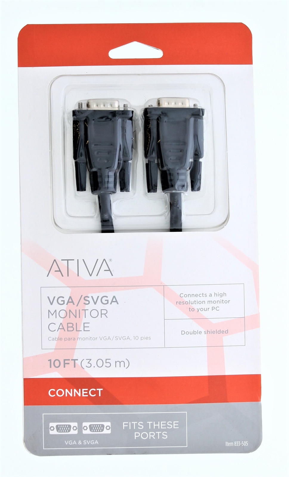 ATIVA VGA/SVGA Monitor Cable (10ft)