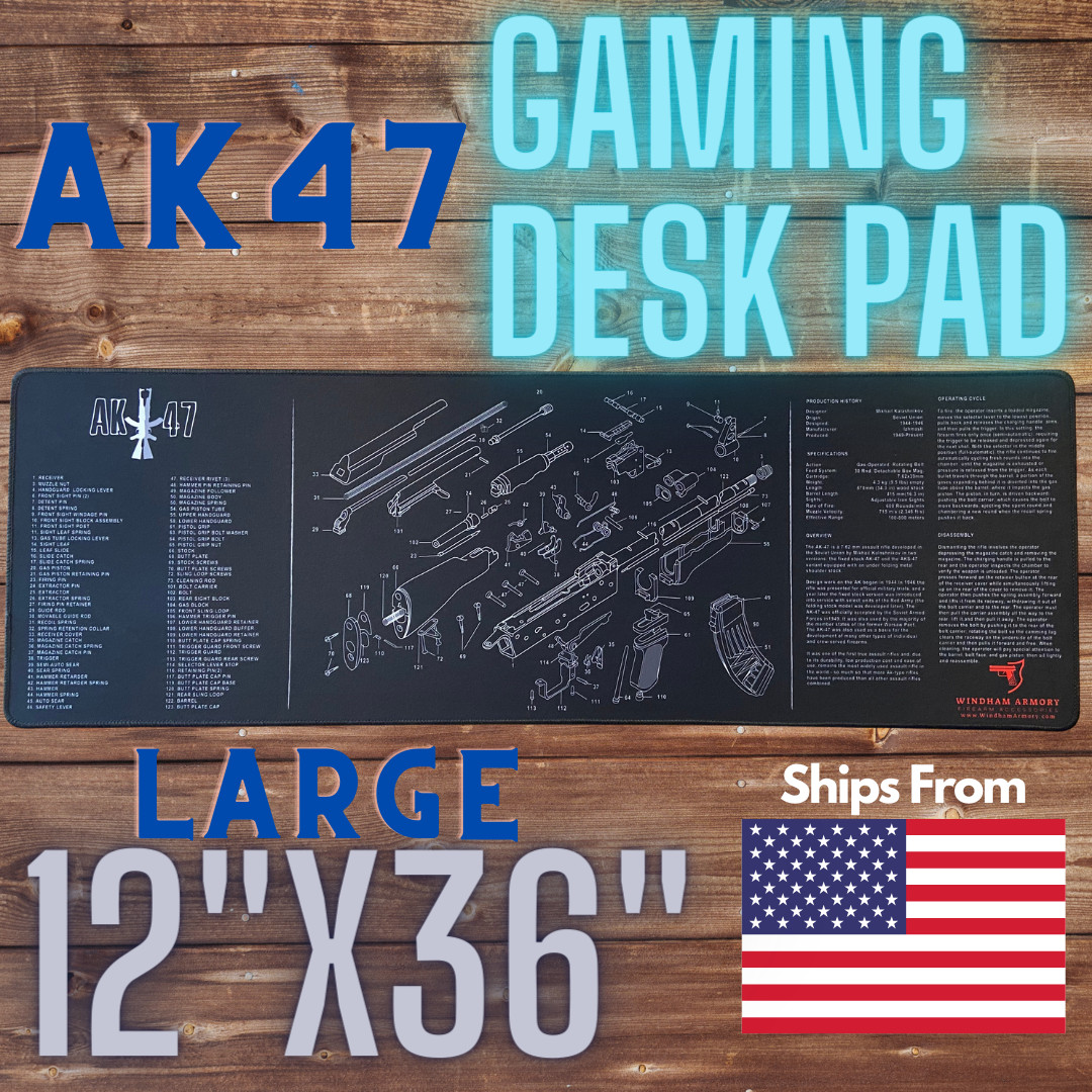 Extended Large AK-47 Gun Style Gaming Mouse Pad Computer Keyboard Mat XL