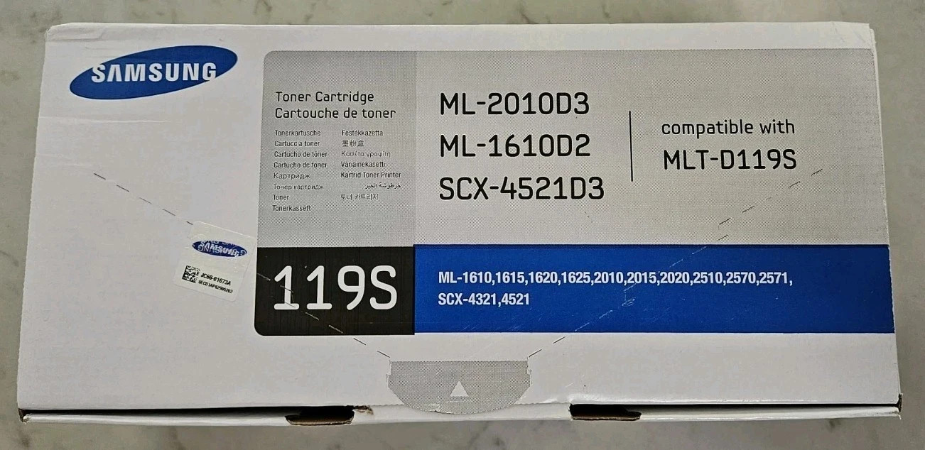 Samsung 119S MLT-D119S ML-2010D3 ML-1610D2 SCX-4521D3 Cartridge Toner Black