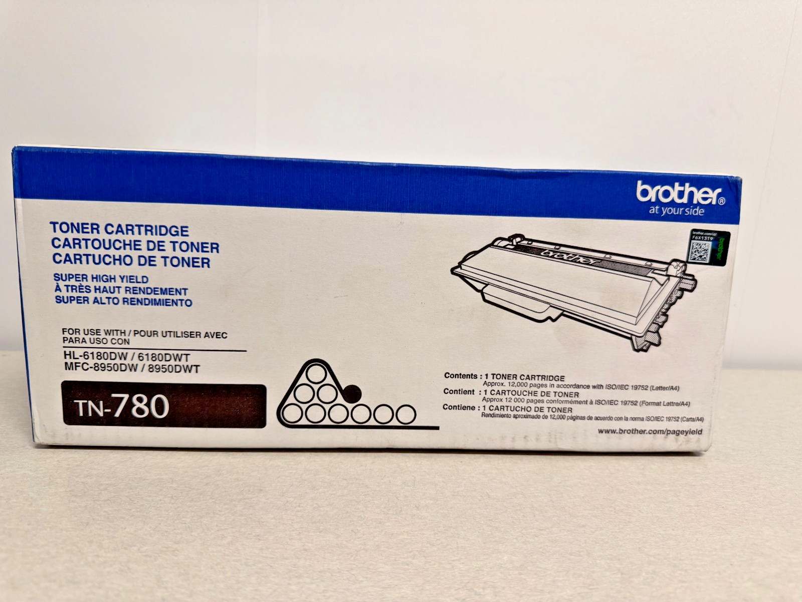 Genuine Brother TN-780 OEM Black Toner Cartridge Super High Yield