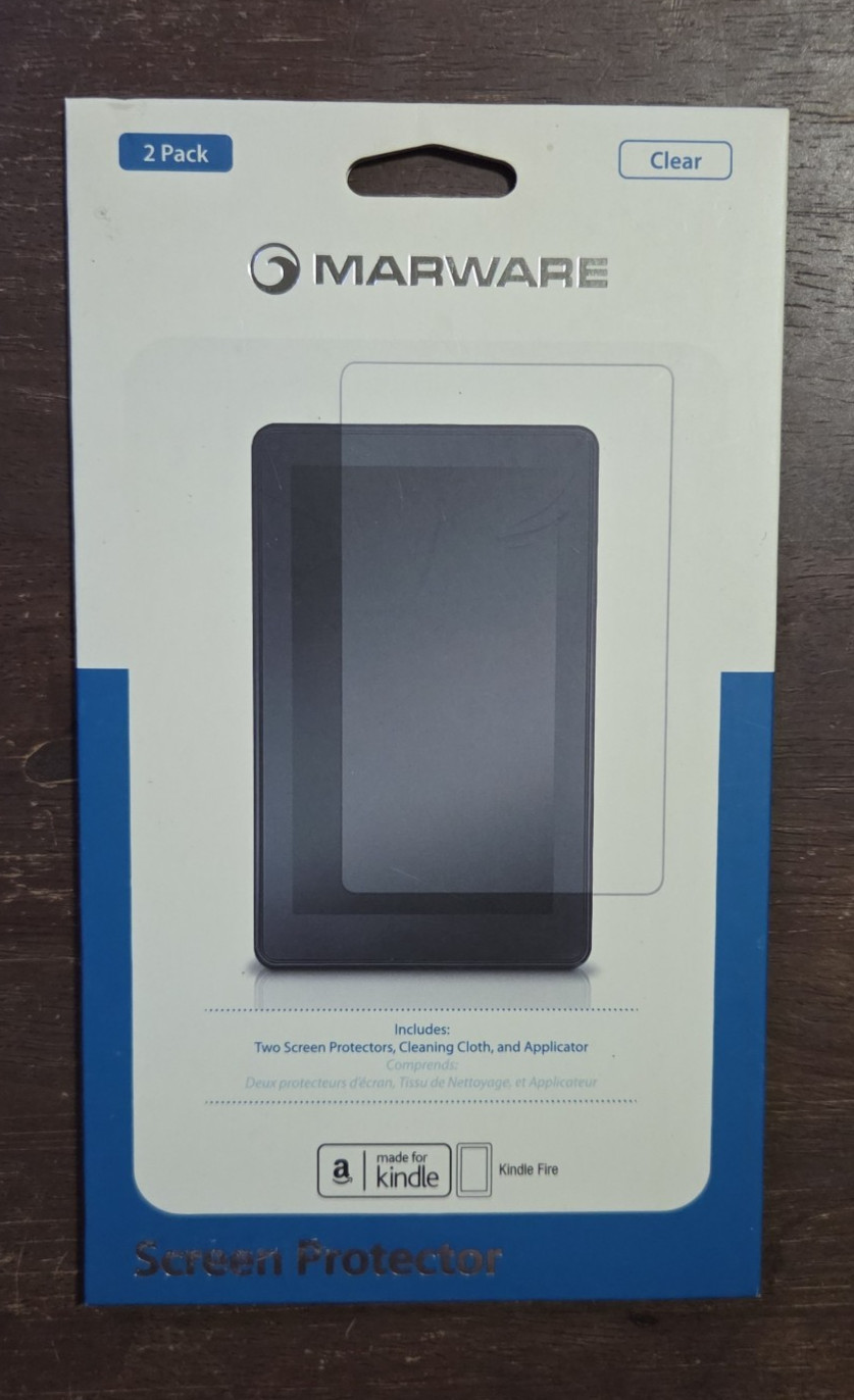 Marware Anti Scratch 2-Pack Clear Screen Protector For Amazon Kindle Fire NEW