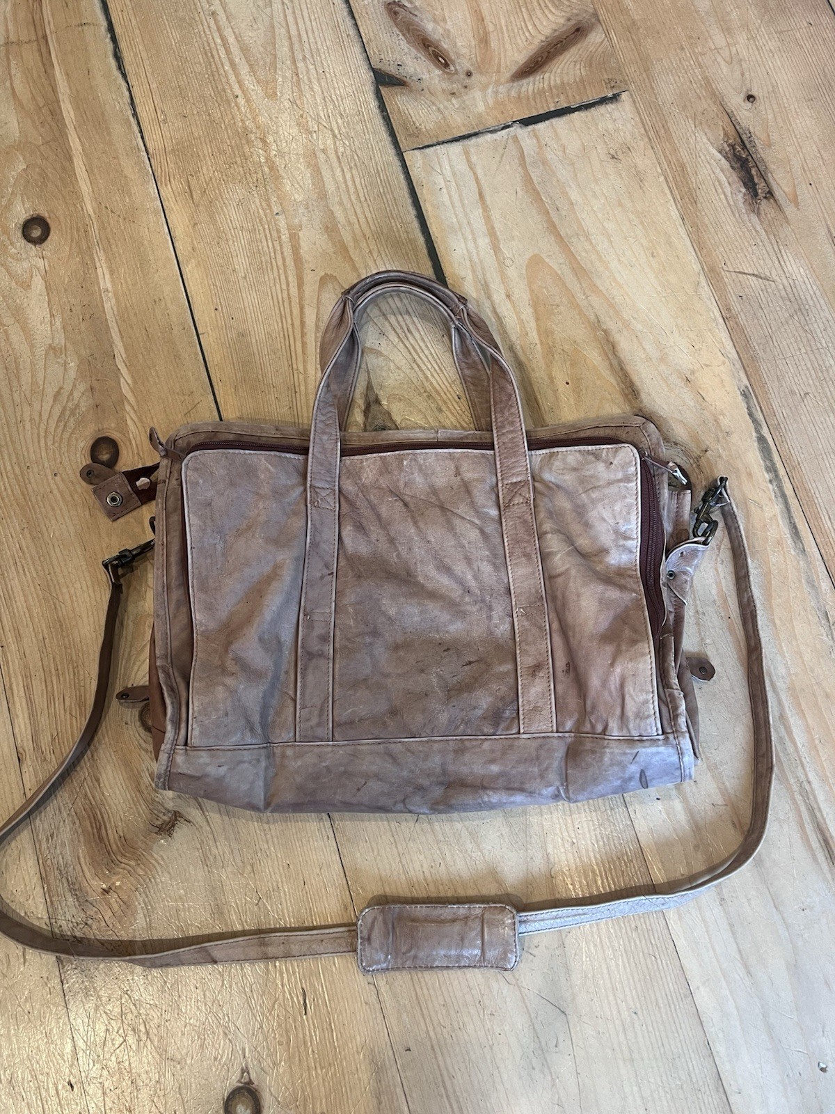 Vintage Wilsons Brown Soft Leather Briefcase Messenger Bag-Laptop and Office