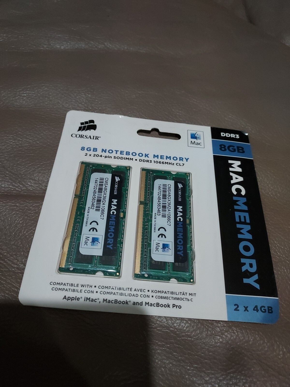 Corsair 2x4GB  Mac Memory card  for Apple, IMac,MacBook
