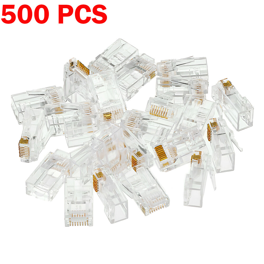 RJ45 Pass Through Modular 2000X Plug Network Cable Connector End 8P8C CAT6 CAT5