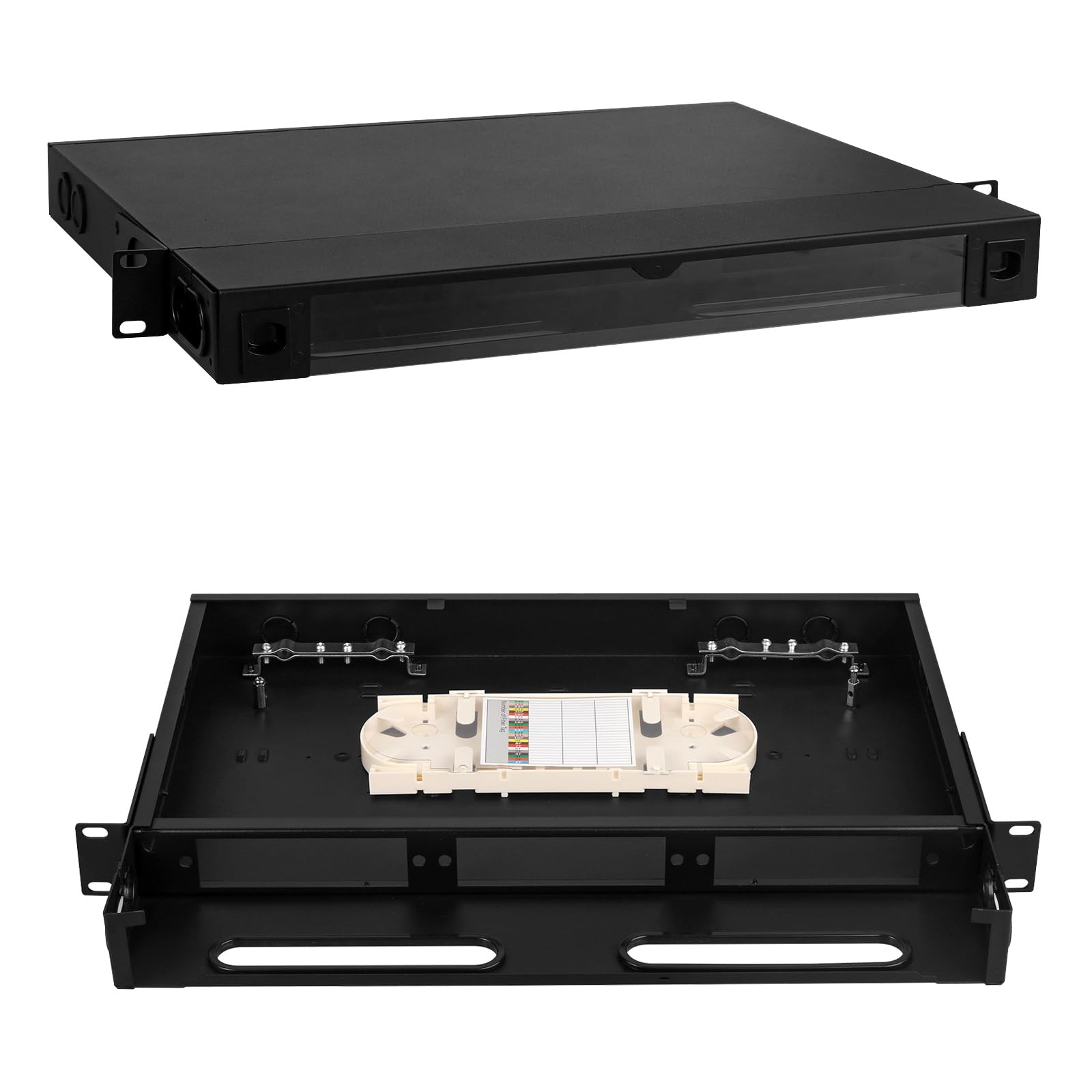 FYBOPTWU - Fiber Optic Rack Mount Enclosure Box with 3 Slots | Holds 3 LGX ad...