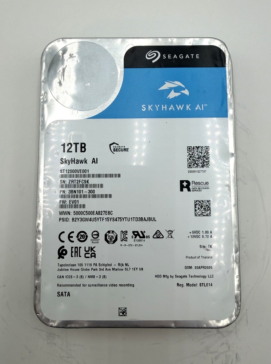 Seagate ST12000VE001 SkyHawk AI 12TB 7200RPM HDD- For Parts