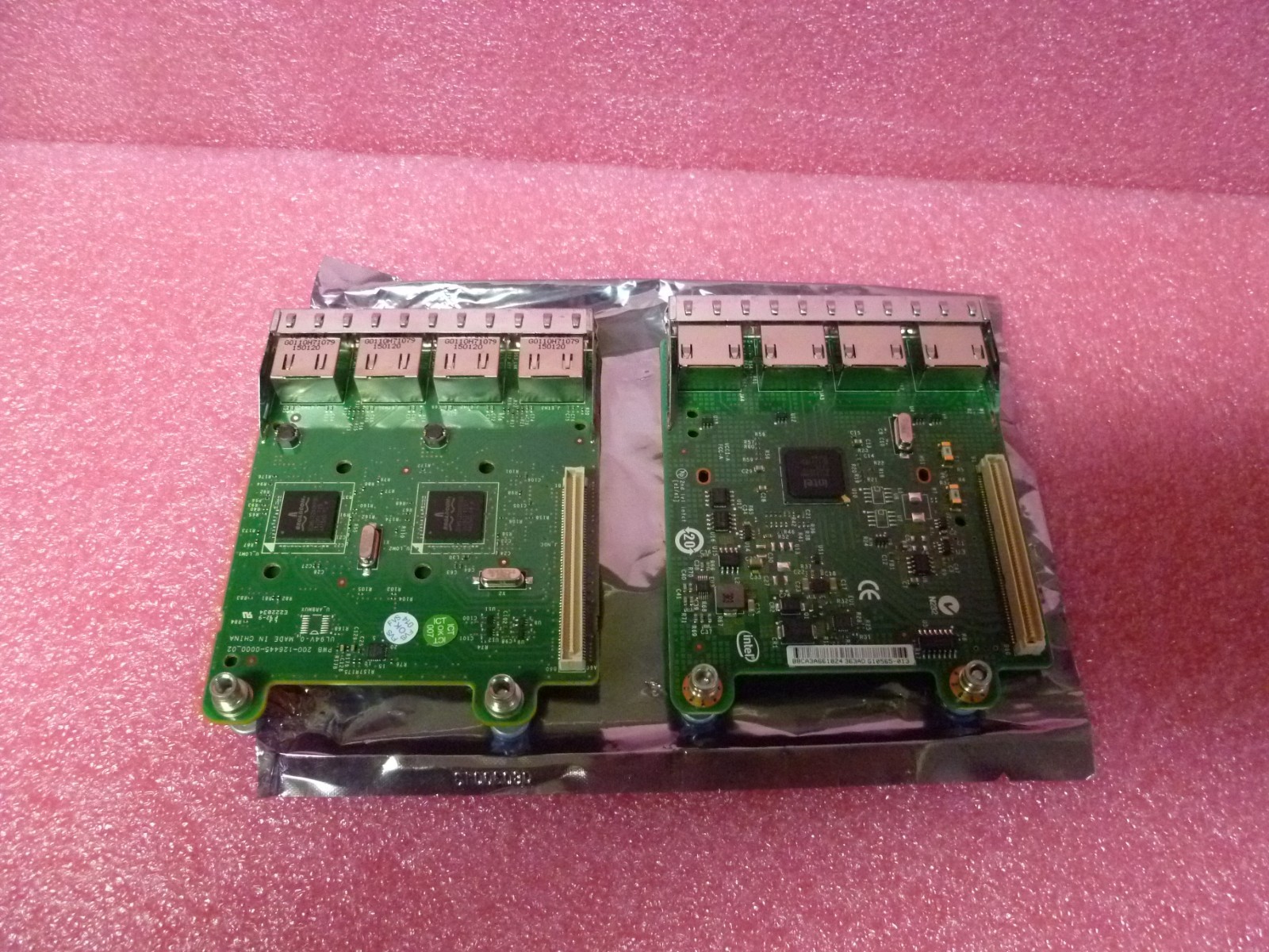 LOT OF 2 MIX Dell 0FM487 & 0R1XFC Quad Port Gigabit Network Interface Card