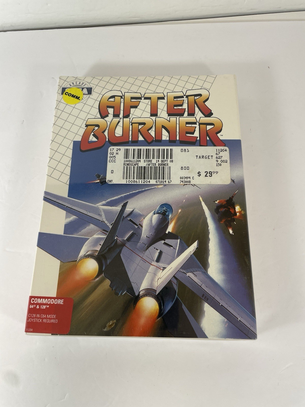 After Burner Sega Arcade Commodore 64/128 Floppy Disk Computer Game New in Box