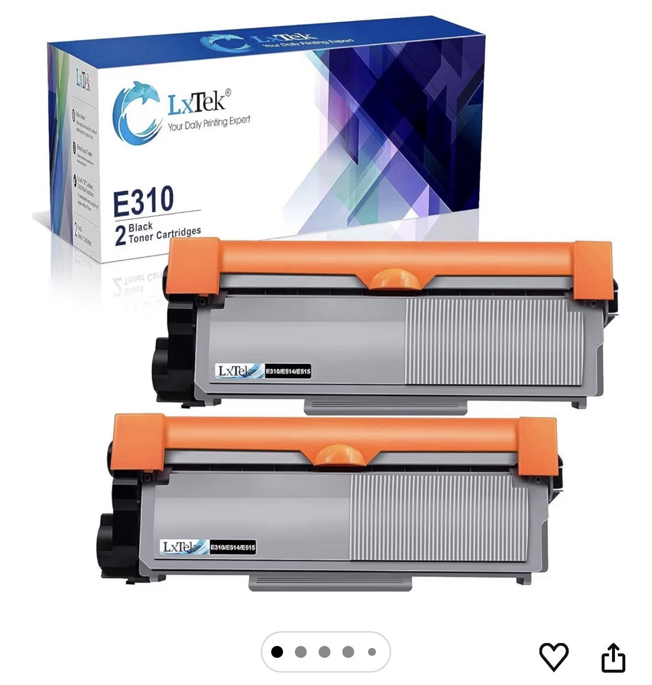 LxTek Compatible Toner Cartridge Replacement forDell E310 E310dw E514 E515 P7RMX
