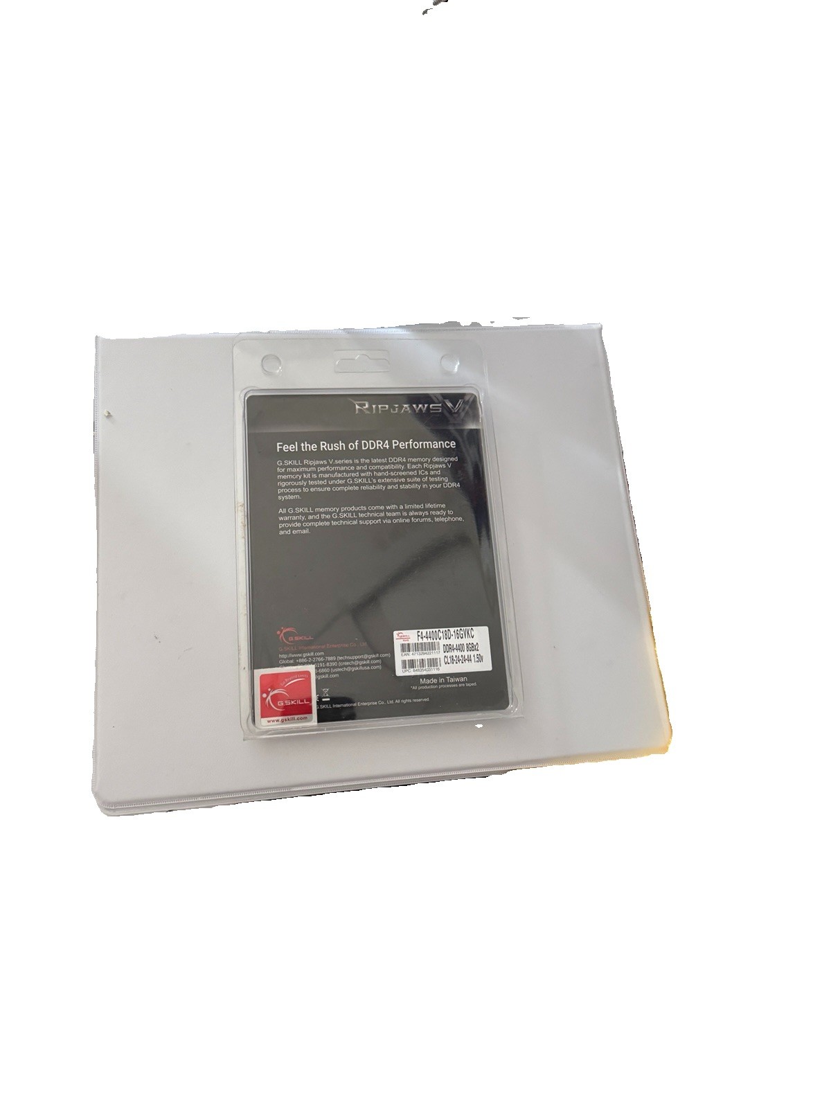 G.Skill RipJaws DDR4 4400MHz 2x8GB 18-24-24-44 1.5v F4-4400C18D-16GVKC