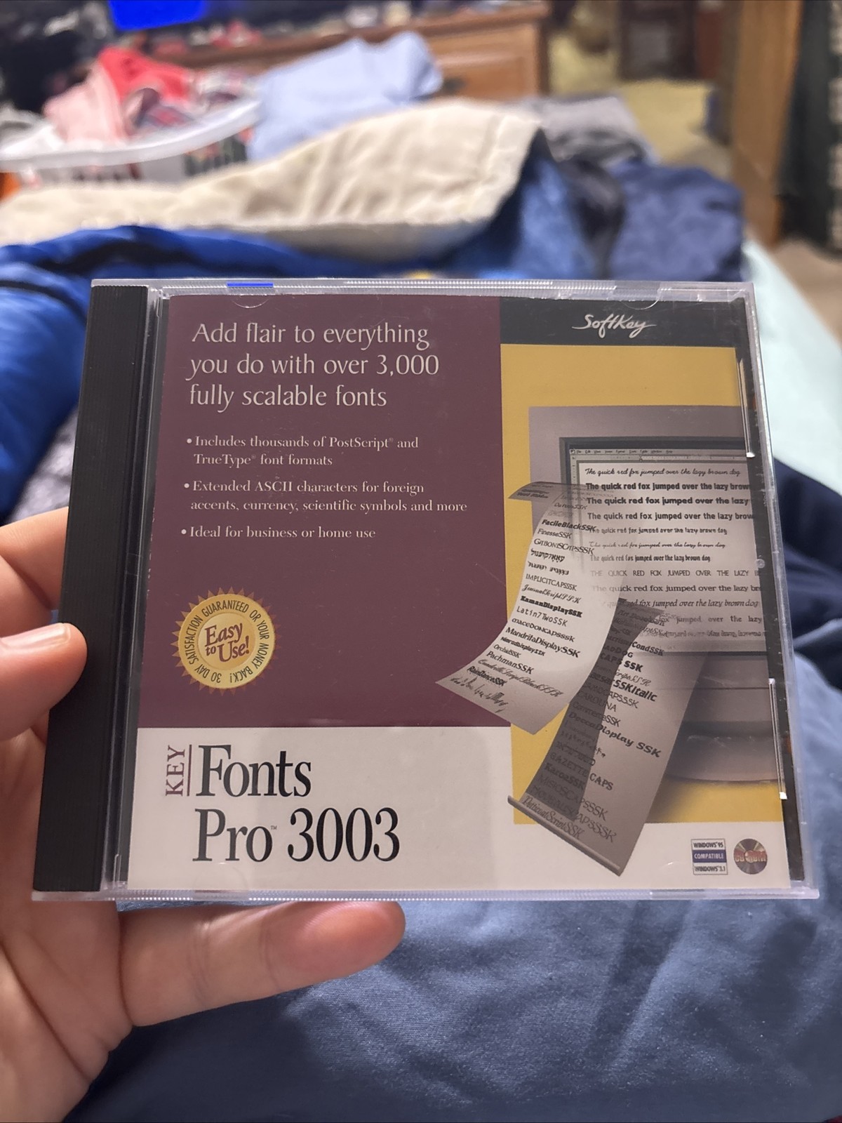 KEY FONTS PRO 3003 ~ SOFTKEY CD-ROM (1997) WINDOWS 95 ~ OVER 3,000 FONTS
