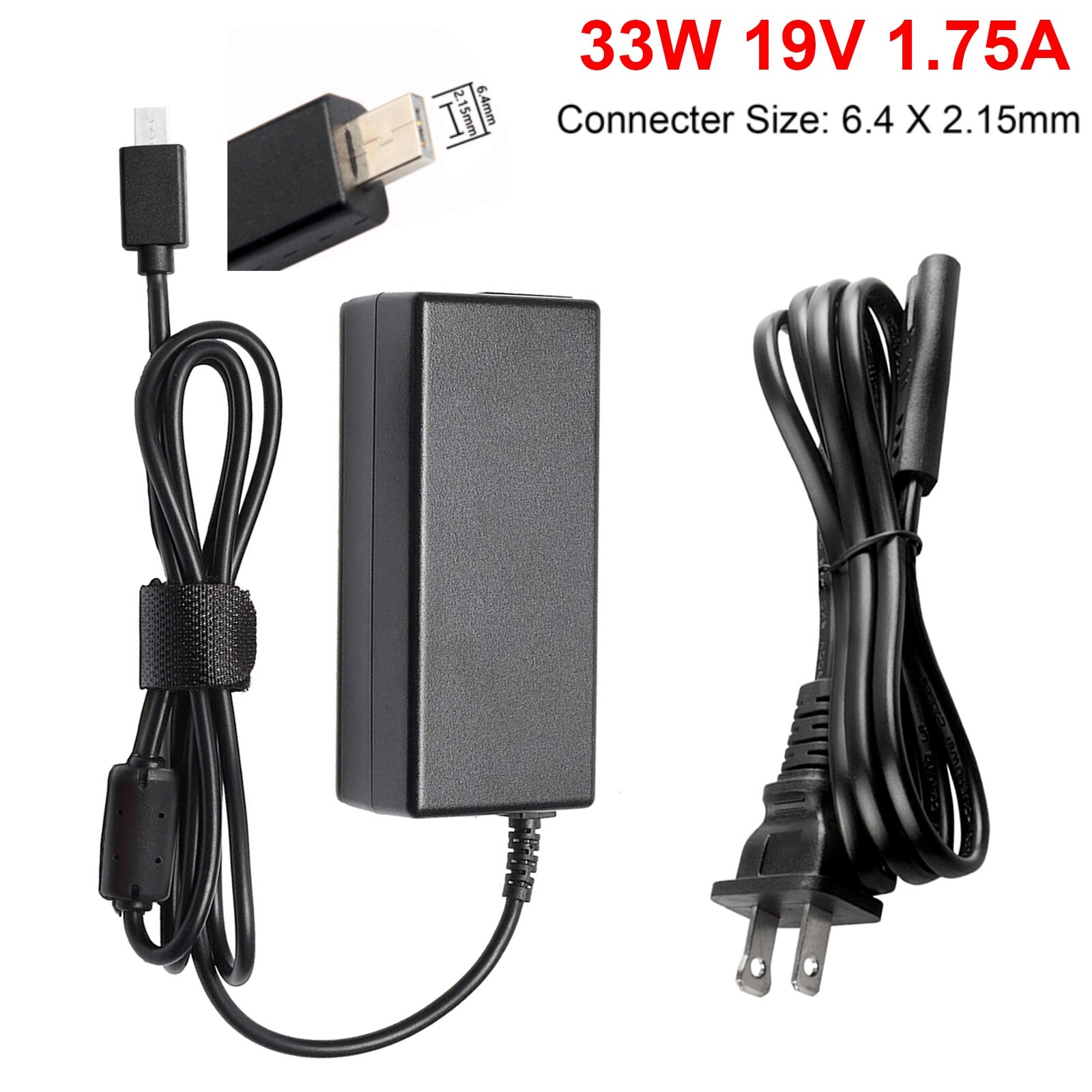 33W 19V 1.75A AC Adapter Charger For ASUS Eeebook X205T X205TA E202 E205 TP200SA