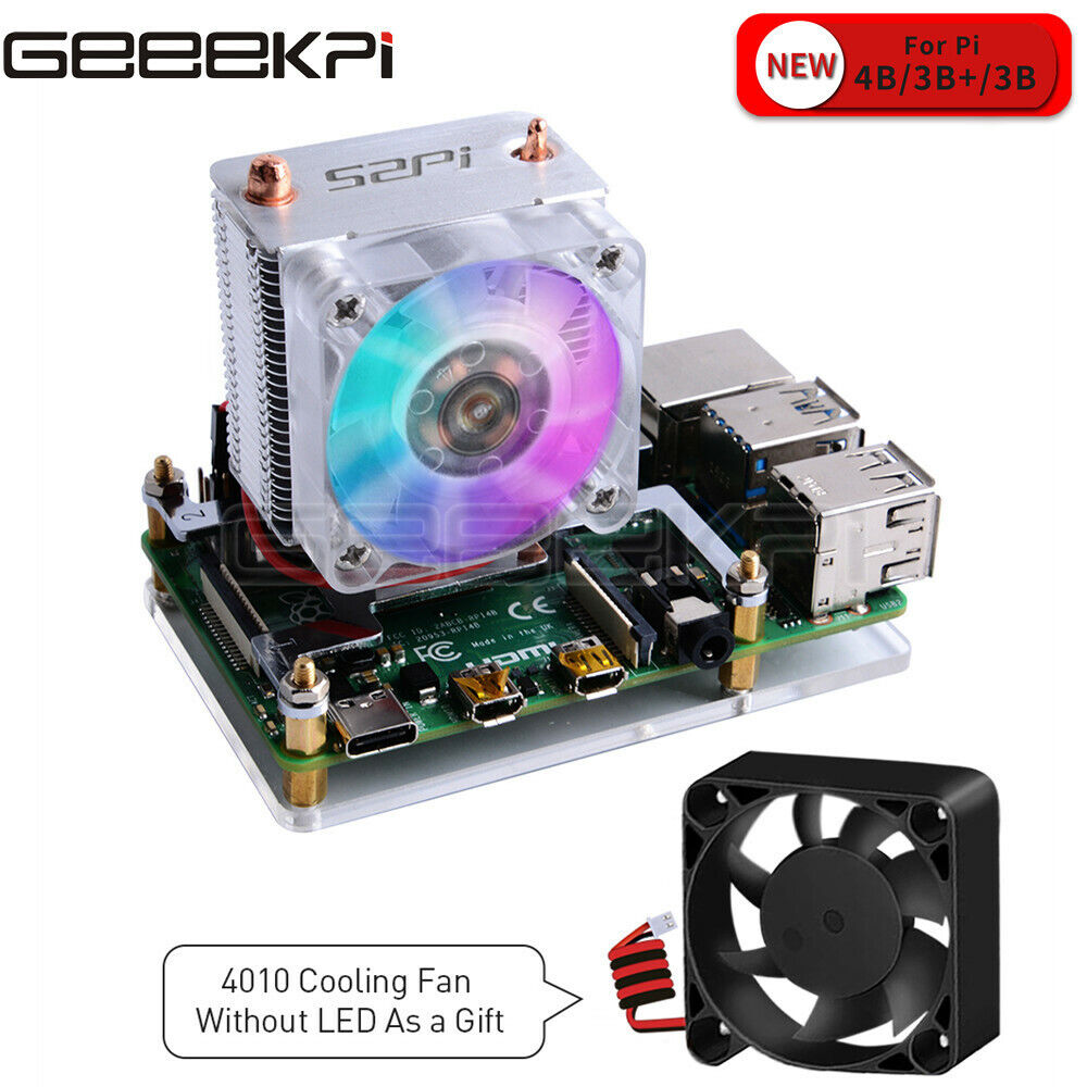 In Stock 52Pi original ICE Tower CPU Cooling Fan V2.0 for Raspberry Pi 4/3B+/3B