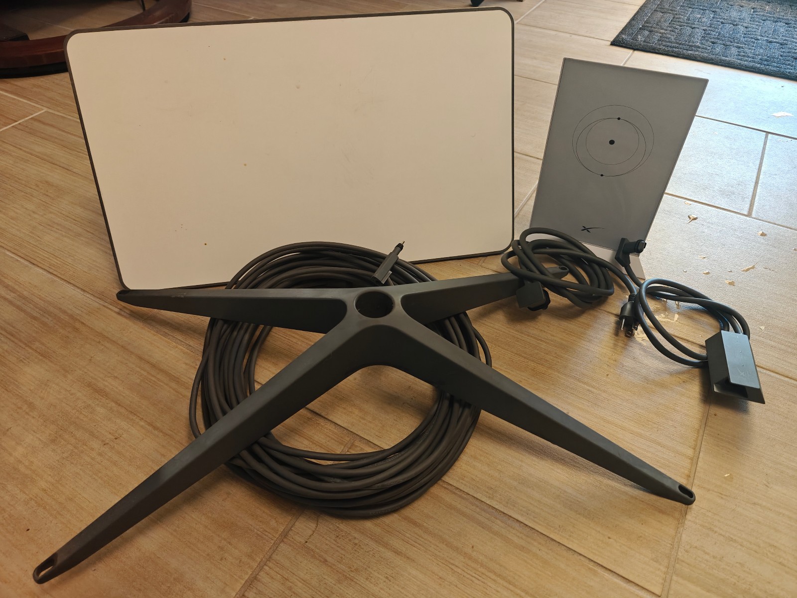 Starlink V2 kit + 75ft cable + ethernet adapter used + 
