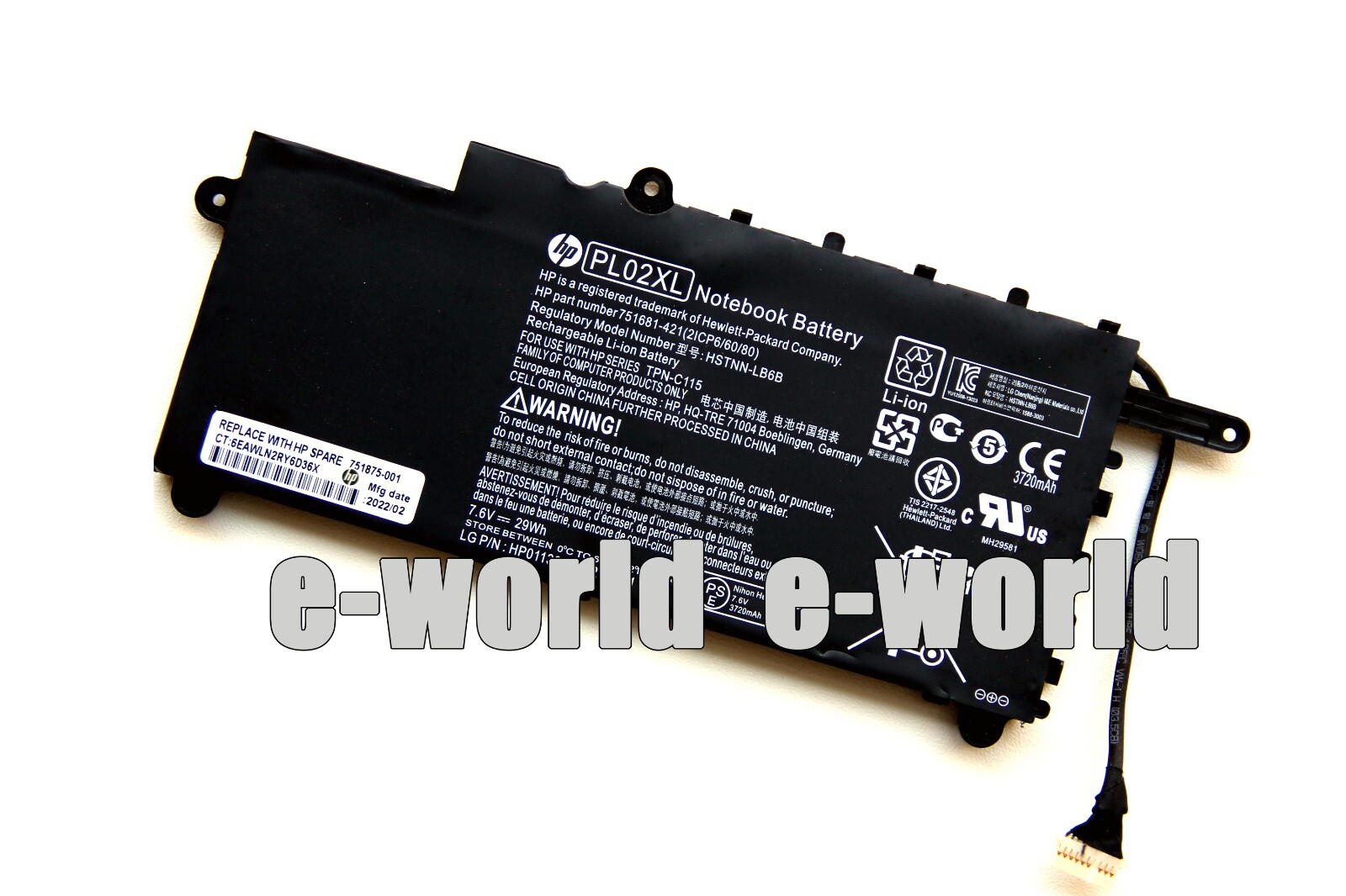 Genuine PL02XL Battery for HP Pavilion 11-n x360 11-n010dx 751875-001 751681-421