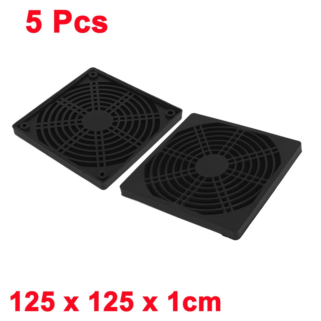 120mm Computer PC Dustproof Cooler Fan Case Cover Dust Filter Mesh 5pcs