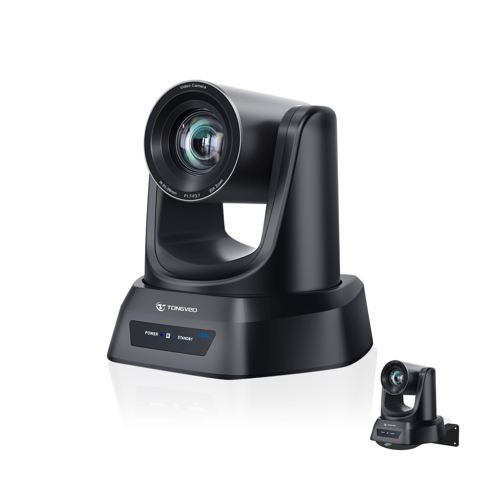 TONGVEO 4K AI PTZ Camera with Auto Tracking and 20X Optical Zoom, Conference M..