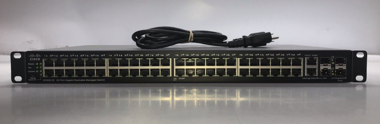 Cisco SG500-52-K9 V04 52-Port Gigabit Stackable Managed Switch*QTY