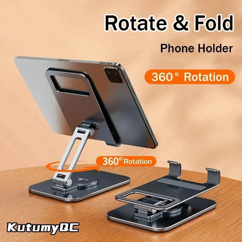 Foldable Phone Stand Desk Holder Adjustable Portable Aluminum Tablet Universal