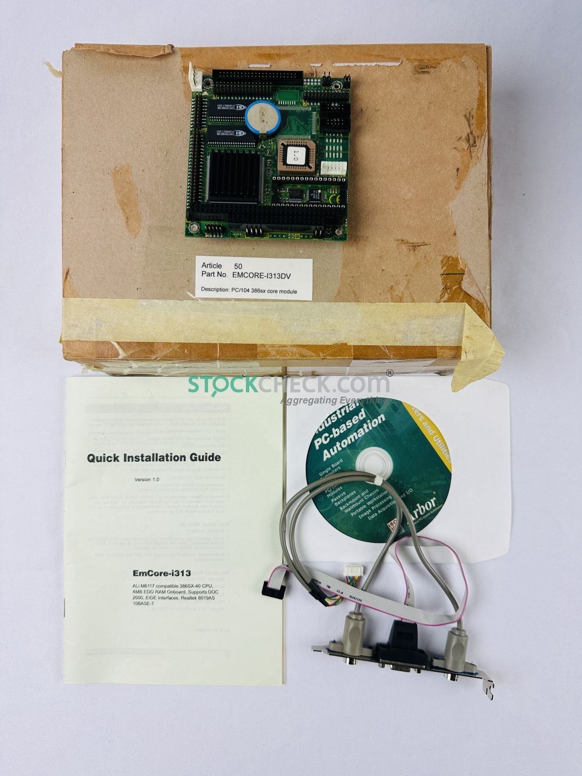 Arbor Technology EmCore-i313DV PC/104 386sx Core CPU Module