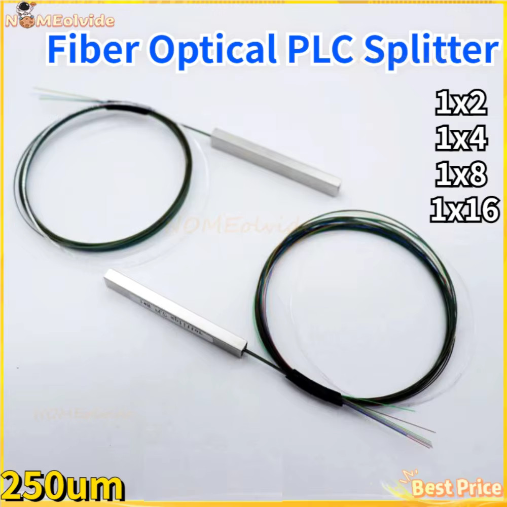 PLC Fiber Optic Splitter 1x8 Single Mode 250um 0.9mm 10 Pcs Mini Blockless