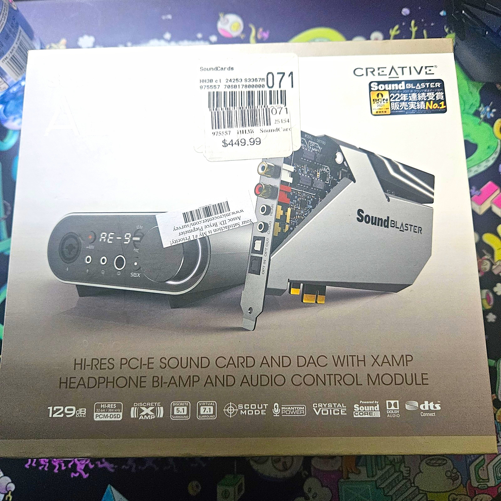 Creative Sound Blaster AE9 Sound Card Metallic Gray G1N NEW IN BOX