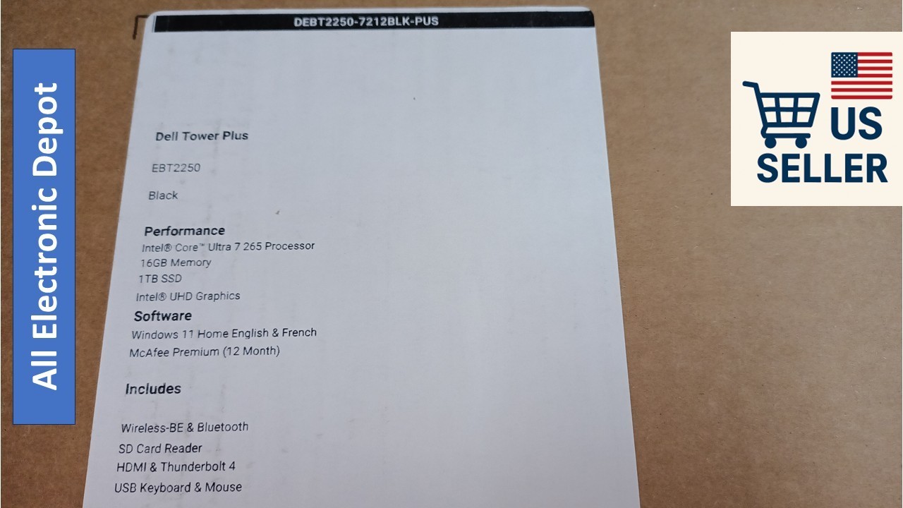 New Dell Tower Plus EBT2250 Desktop PC Ultra 7 265 16GB 1TB