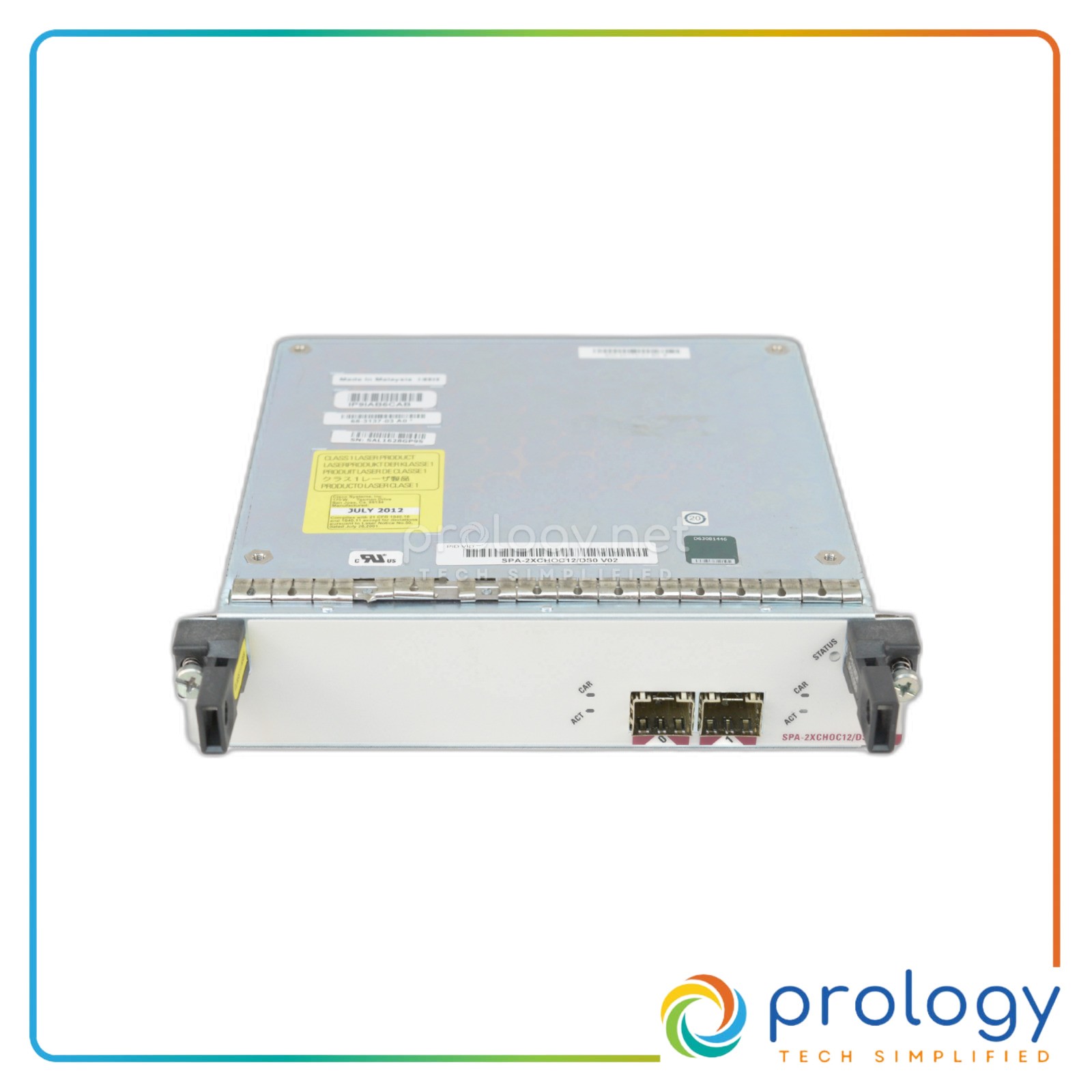 Cisco SPA-2XCHOC12/DS0 2 Port Channelized OC12/DS0 Shared Port Adapter