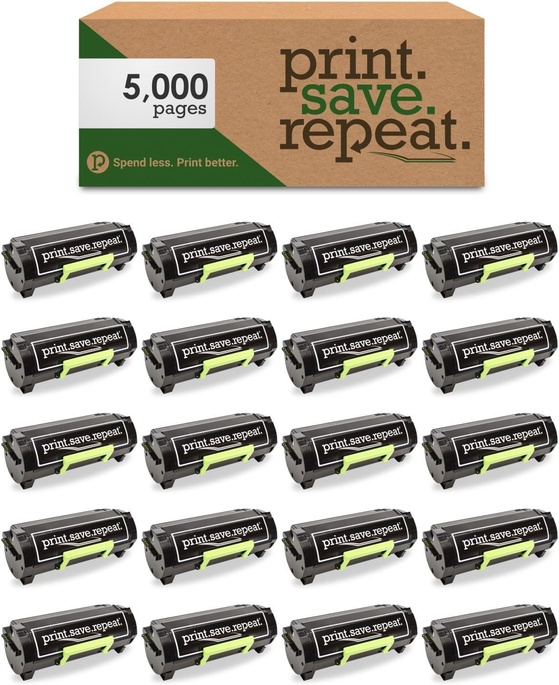 Print.Save.Repeat. Case of 20 Lexmark 501H High Yield Toner Cartridges