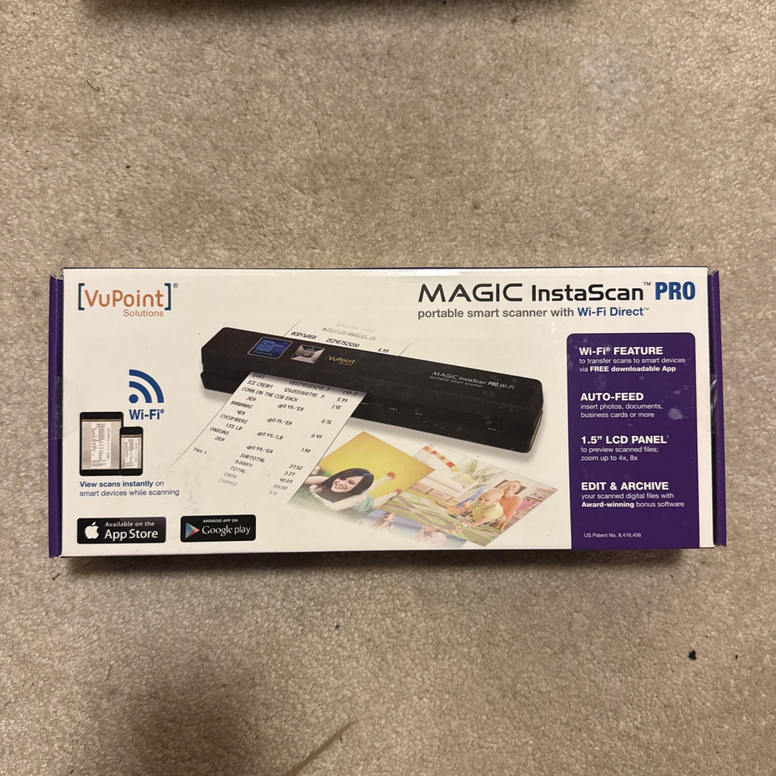 NEW VuPoint MAGIC InstaScan Pro Wi-Fi Portable Smart Scanner PDSWF-ST48PU-VP