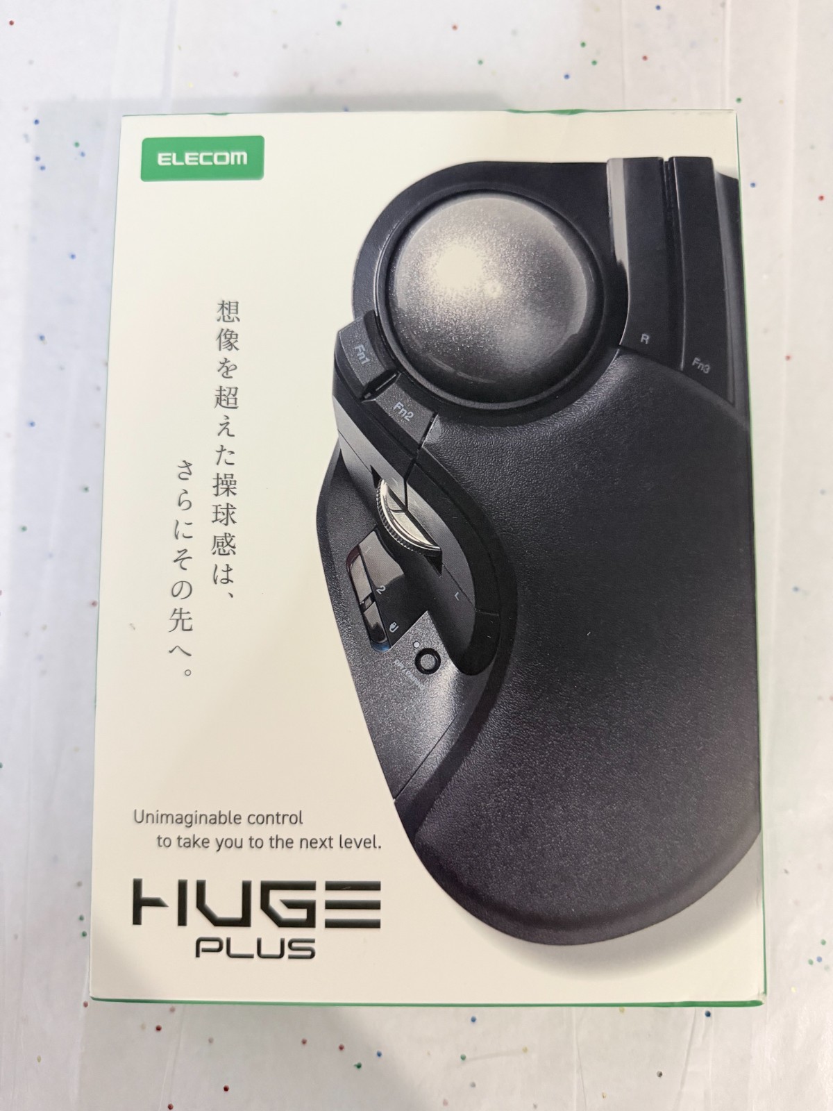 ELECOM HUGE PLUS Trackball Mouse 52mm Bearing Wireless Multi-Device Silent Black