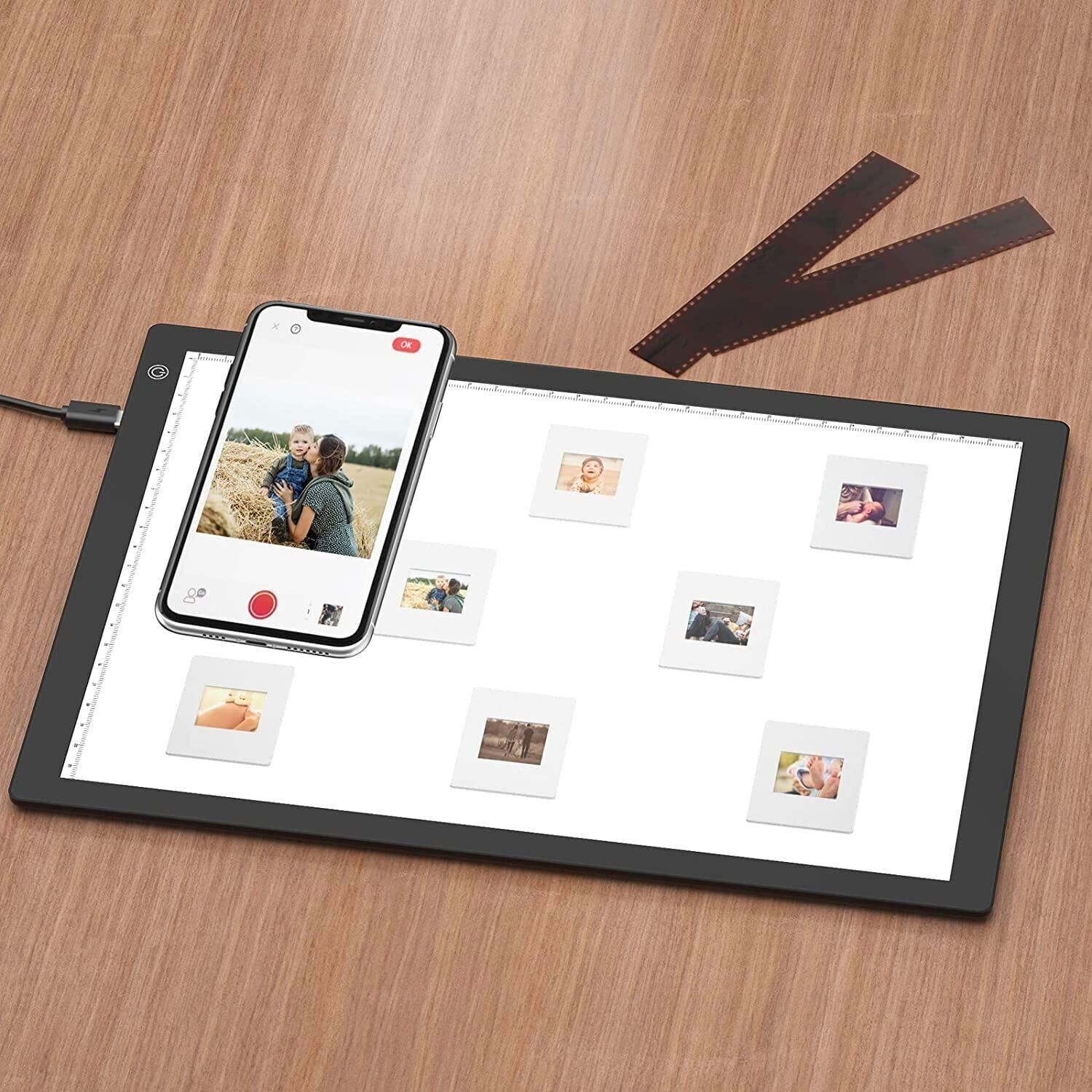 Slide Viewer Light Box, Ultra-Thin A4 USB Powered Light Scanner Slide and Film