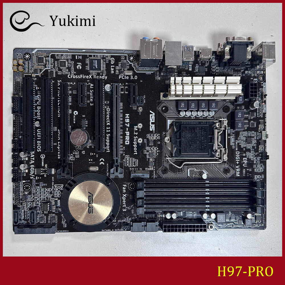 FOR ASUS H97-PRO DDR3 LGA 1150 VGA HDMI DVI 32GB Motherboard Test OK
