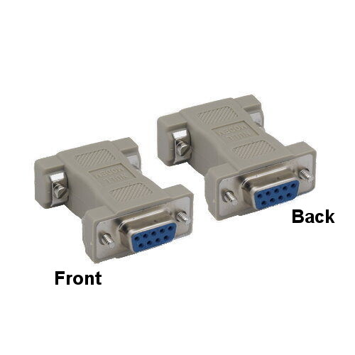 LOT 10pcs DB9 Female to Female Null Modem Adapter RS-232 Molded Crossover