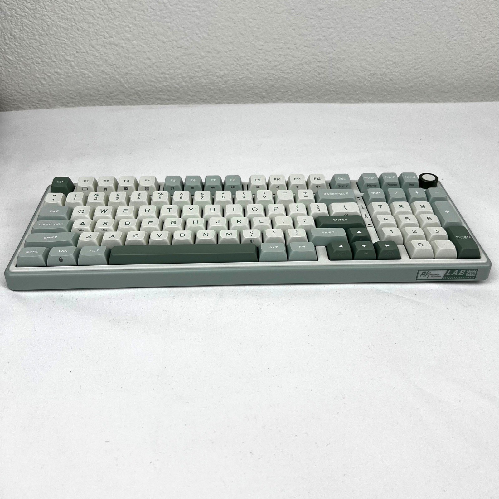 Royal Kludge RK R98 Pro Mechanical Keyboard 98% Layout Green Grey RK LAB