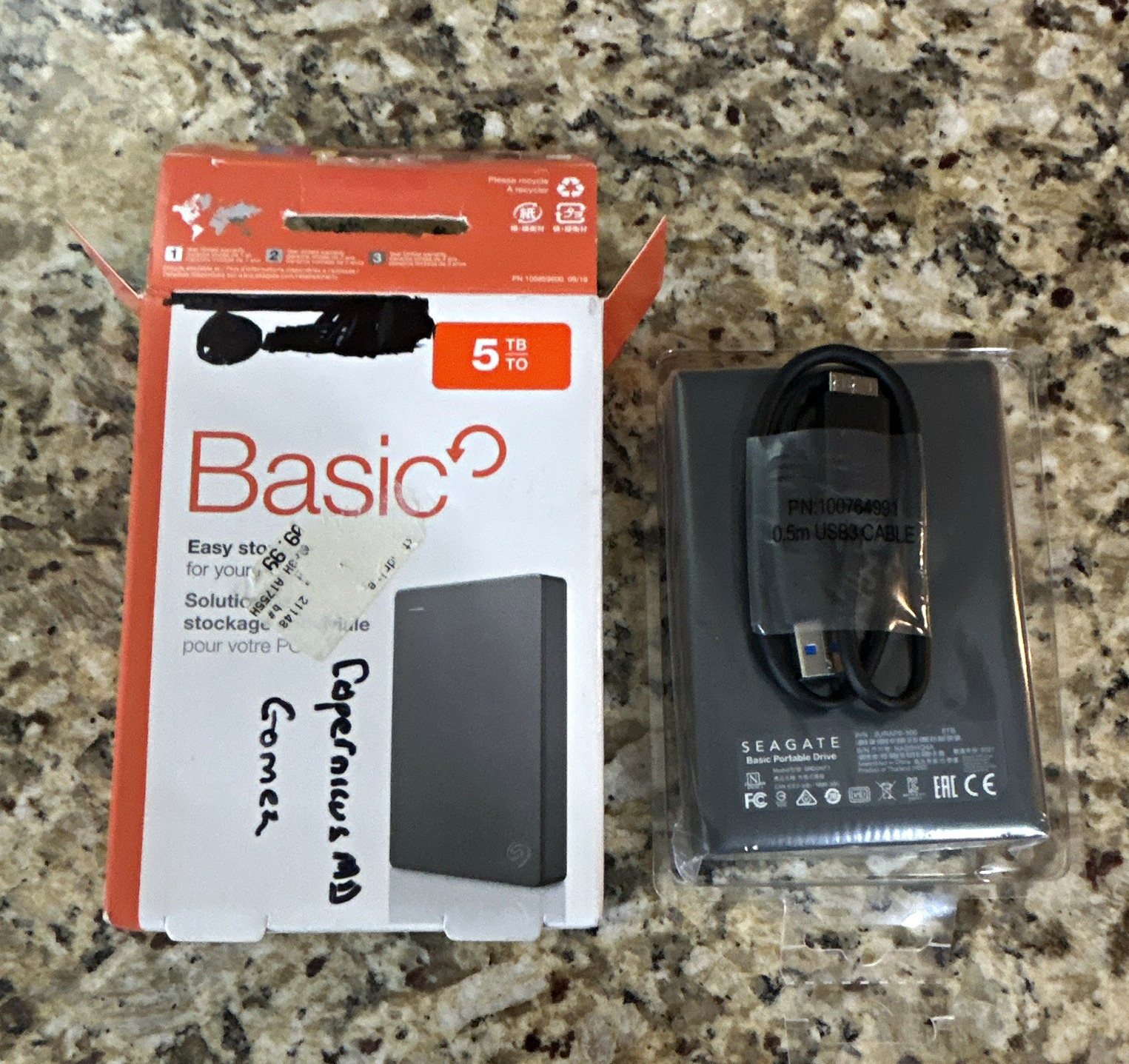 Seagate Basic 5TB Portable External HDD USB 2.5in Black STJL5000400