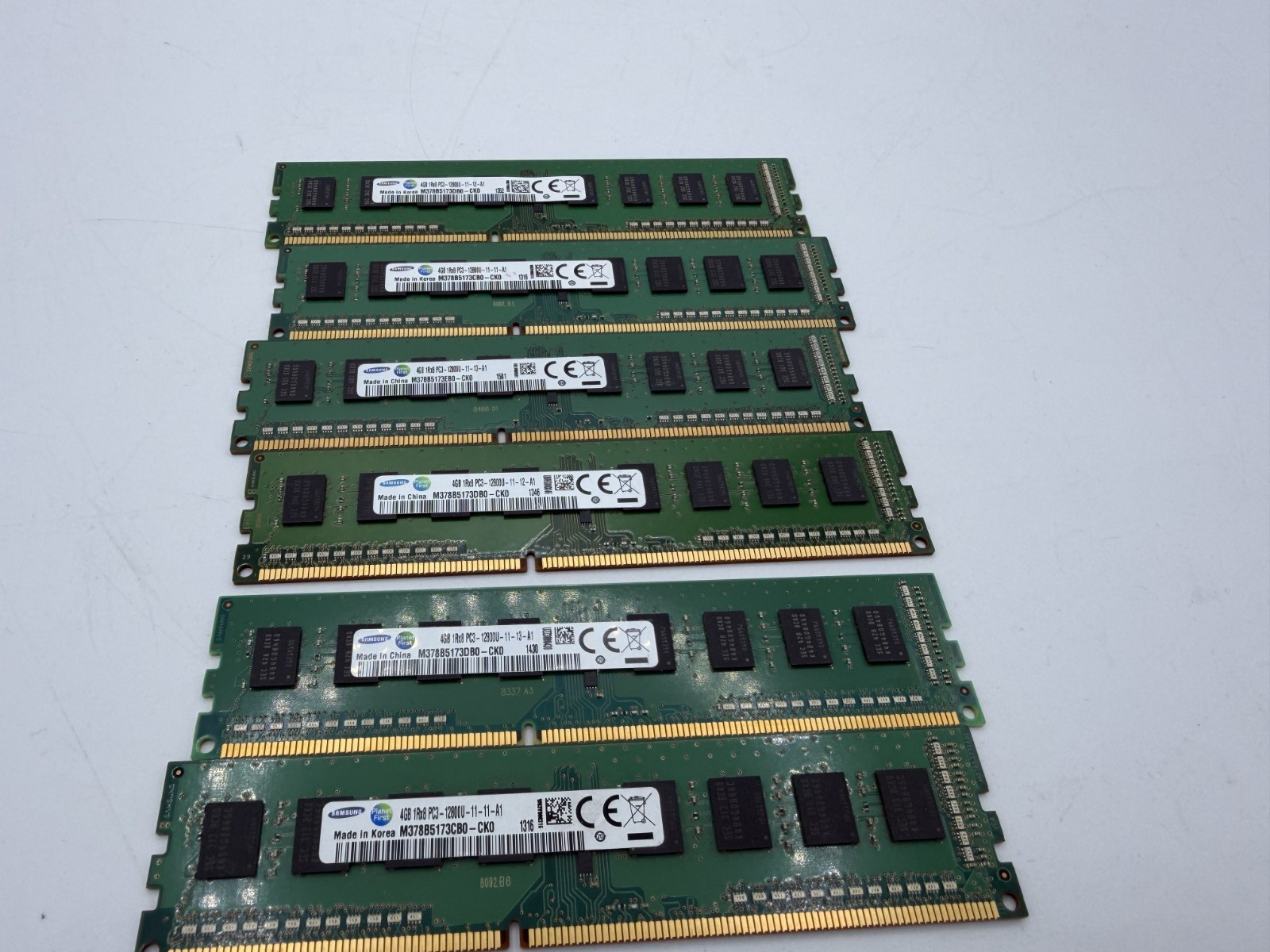 Lot of 6 Samsung M378B5173DB0-CK0 1600MHZ 4GB DDR3 Desktop RAM  24GB TOTAL 1Rx8