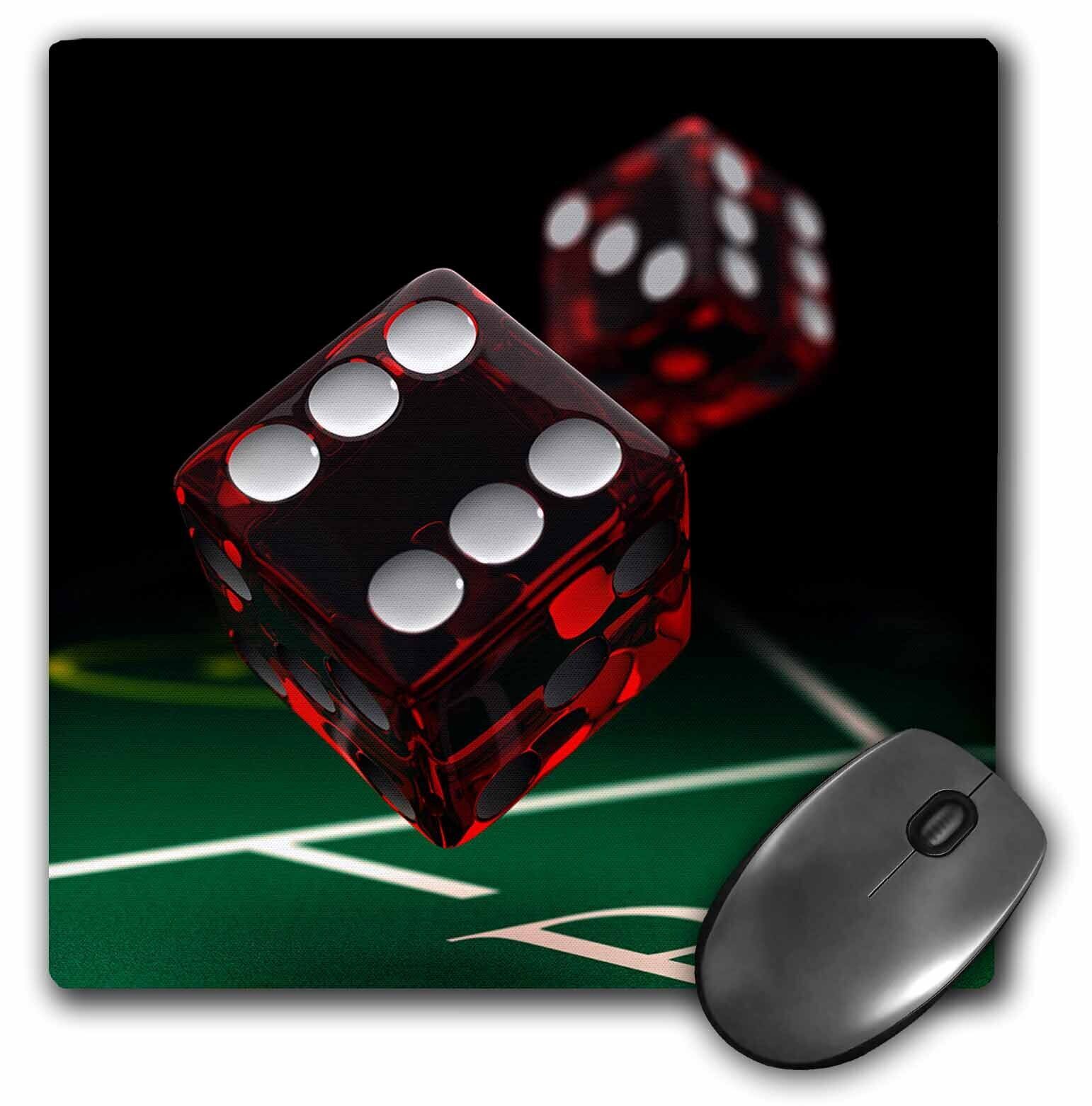 3dRose Craps dice in mid-air roll rolling table gamble gambling casino MousePad