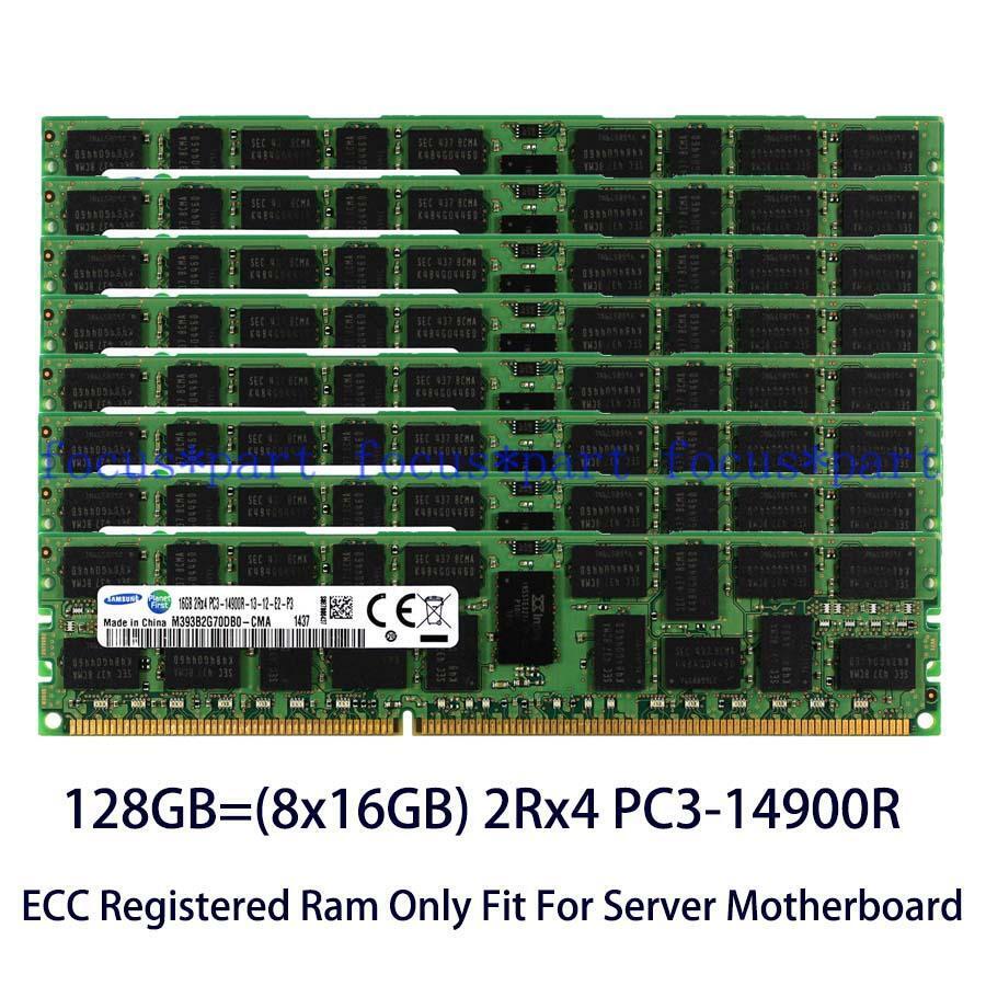 Samsung 128GB (8x16GB) PC3-14900R DDR3-1866MHz 1.5V RDIMM ECC REG Server Memory