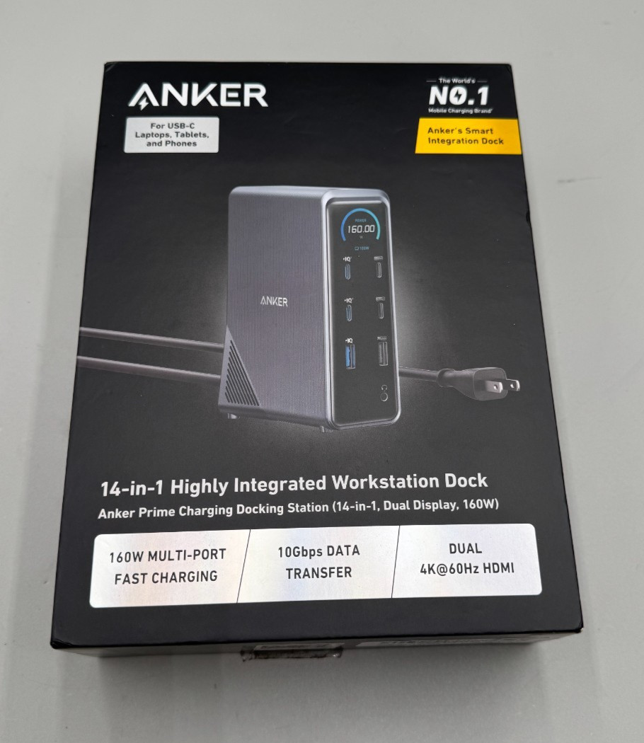 Anker Prime Charging 14 in 1 Highly Integrated Workstation Dock W.Box Good