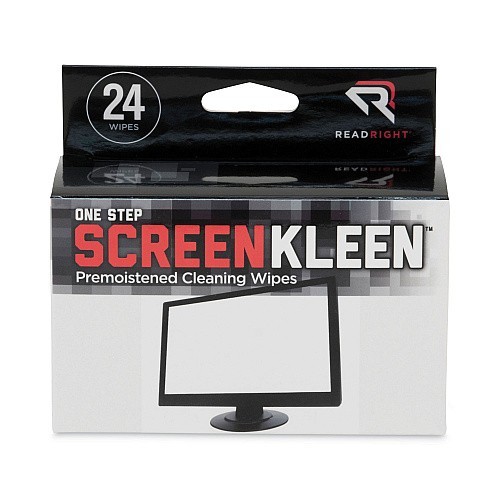Read Right OneStep Screen Cleaner, 5 x 5, Unscented, 24/Box RR1209 READ/RIGHT